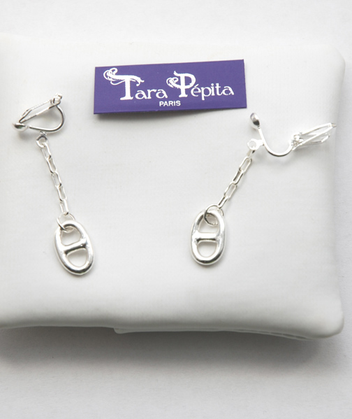 boucles d'oreilles clips non perc�es
